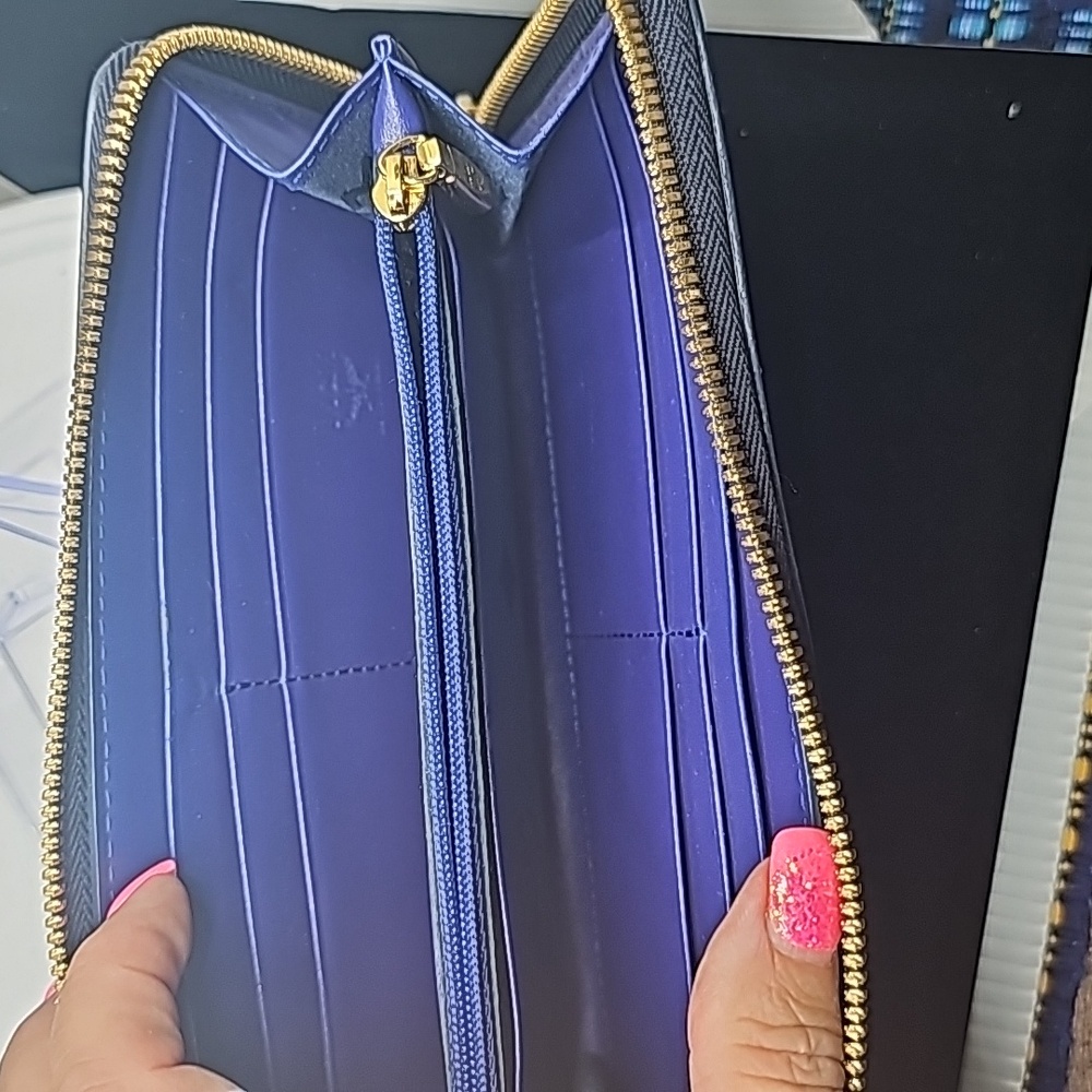 MCM BLUE Studded Wallet - Picture 5 of 6